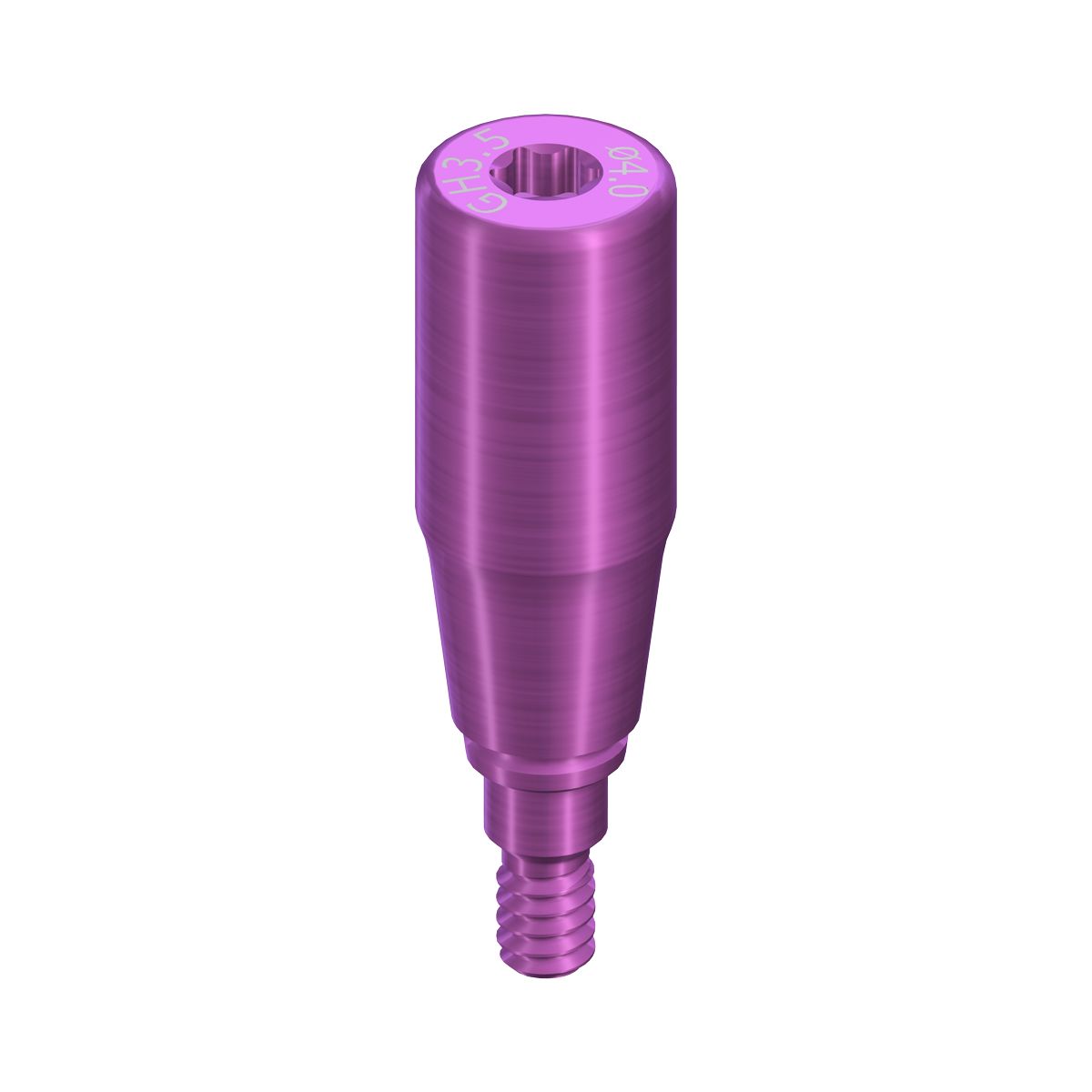 RB/WB Healing Abutment, Crown, D 4mm, GH 3,5mm, AH 6mm, Ti