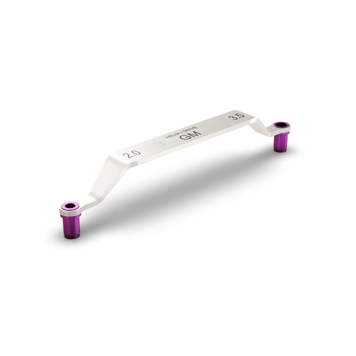 Narrow Guided Surgery Drill Guide, Titanium/Steel, 2.0/3.5 mm