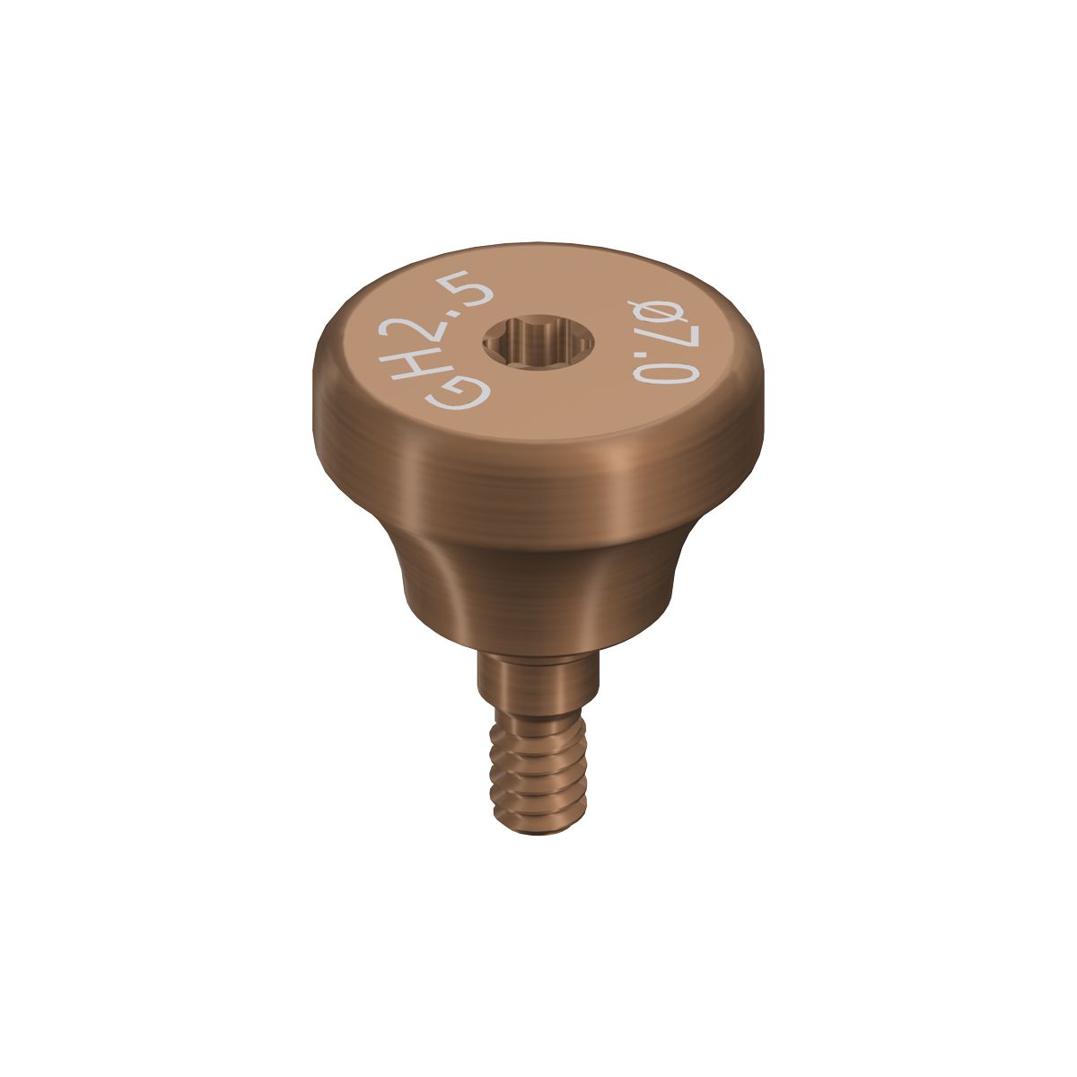WB Healing Abutment, Crown, D 7mm, GH 2,5mm, AH 2mm, Ti