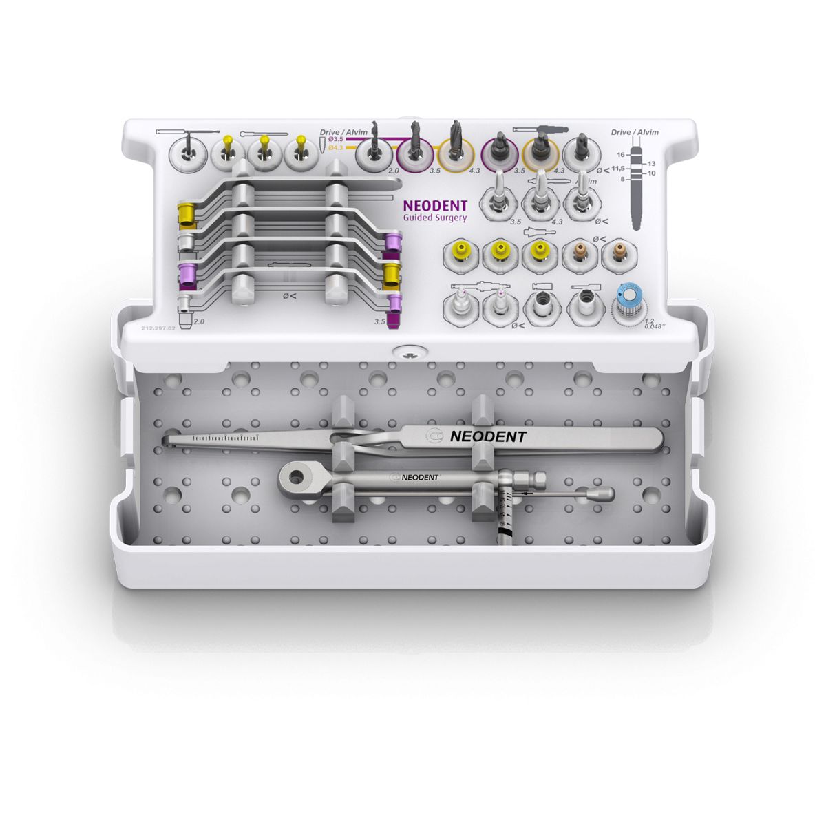 Conical Implants Guided Suegery Surgical Kit Case, Polymer
