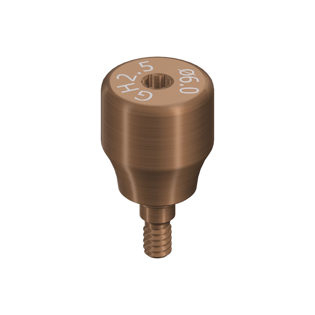 WB Healing Abutment, Crown, D 6mm, GH 2,5mm, AH 4mm, Ti