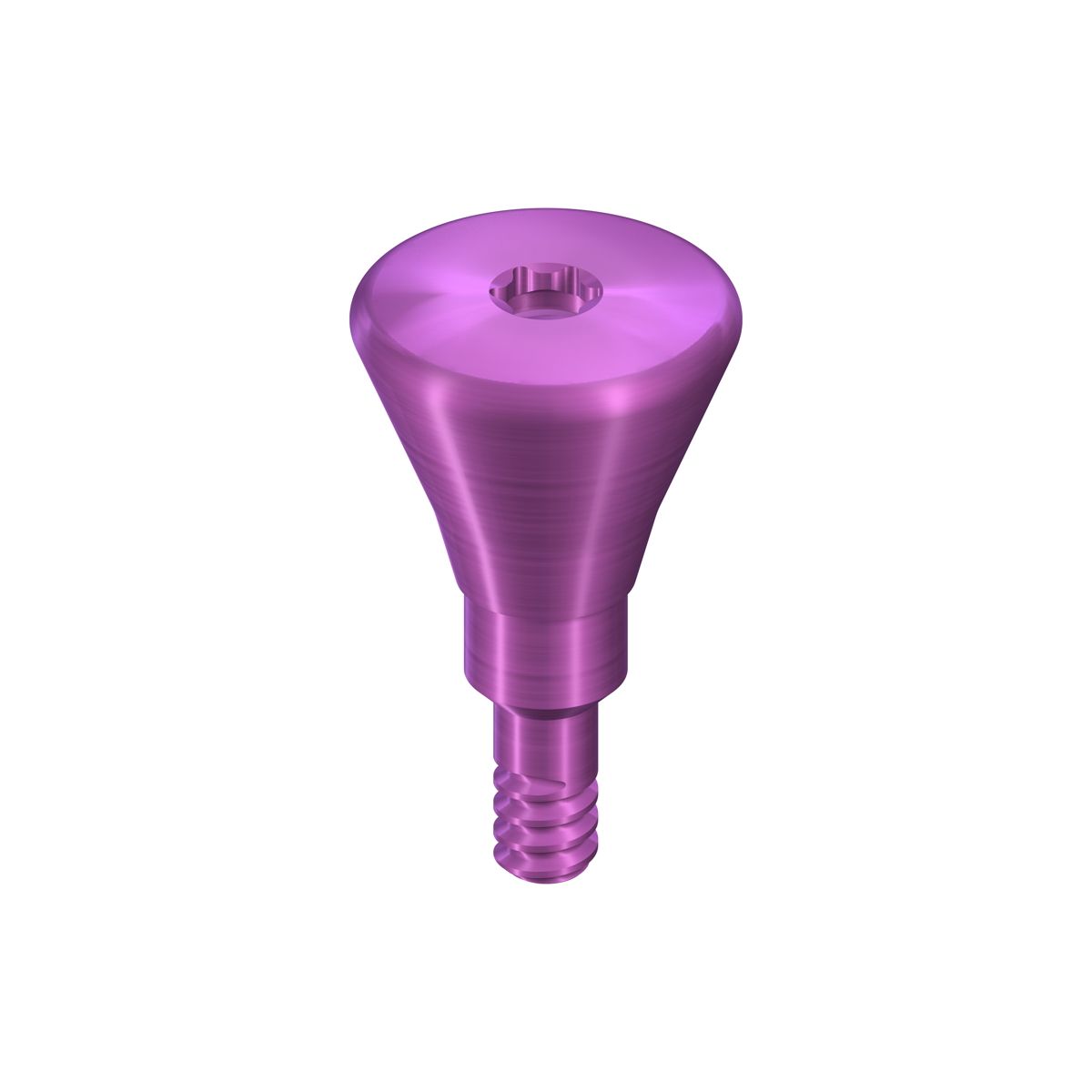 RC Healing abutment, D 6mm, H 4mm, Ti, conical shape