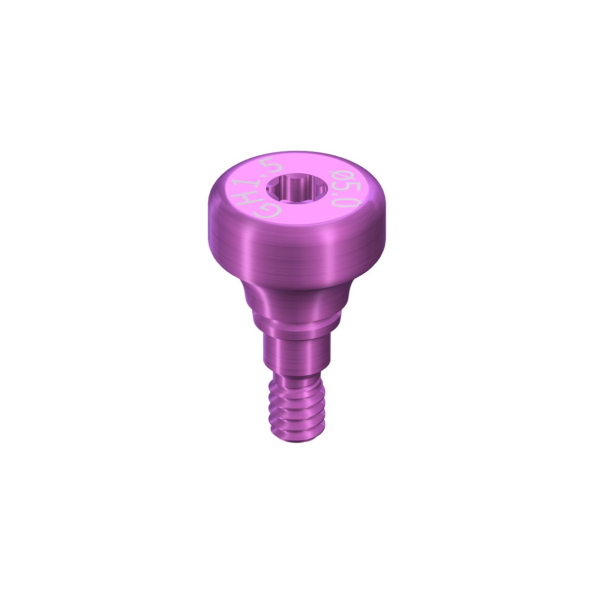 RB/WB Healing Abutment, Crown, D 5mm, GH 1.5mm, AH 2mm, Ti