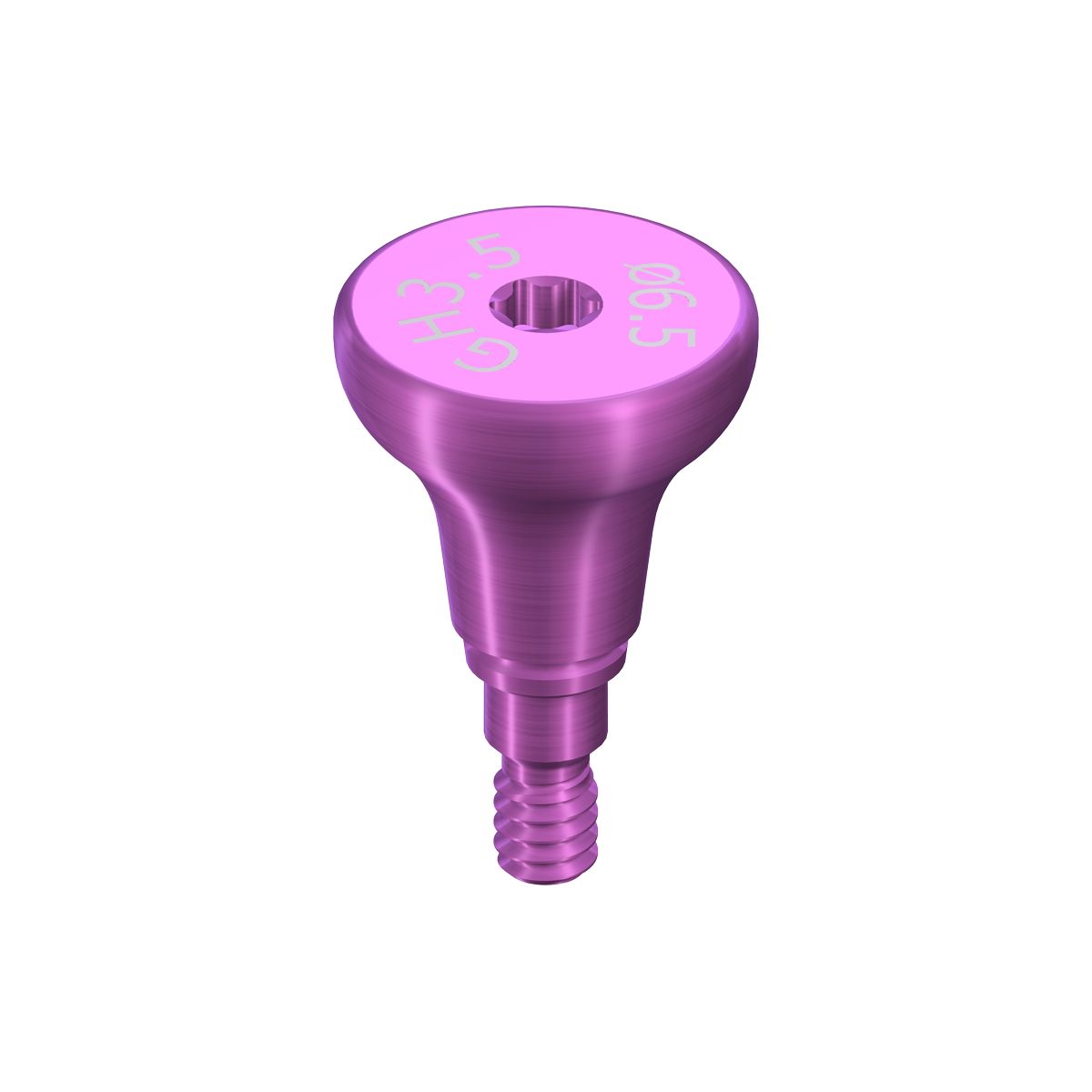 RB/WB Healing Abutment, Crown, D 6.5mm, GH 3.5mm, AH 2mm, Ti