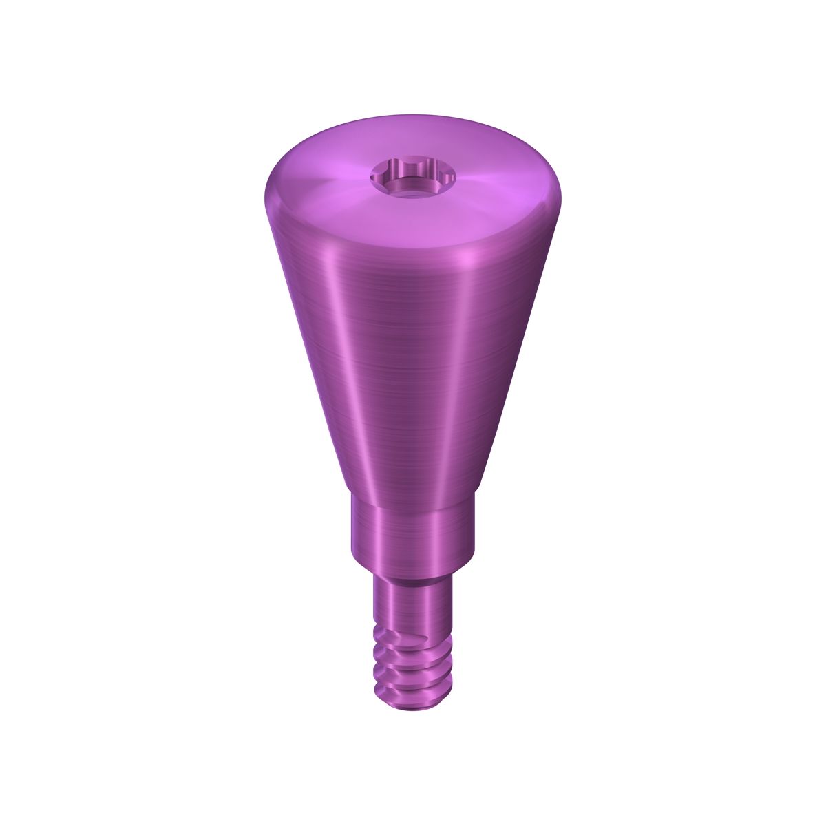 RC Healing abutment, D 6mm, H 6mm, Ti, conical shape