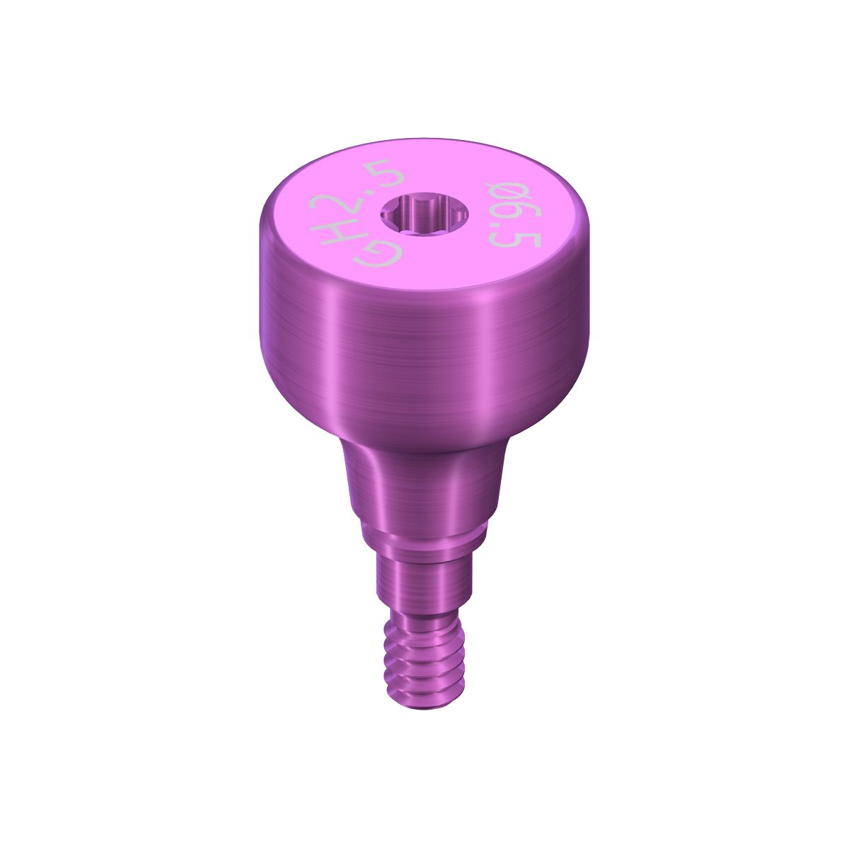 RB/WB Healing Abutment, Crown, D 6.5mm, GH 2.5mm, AH 4mm, Ti