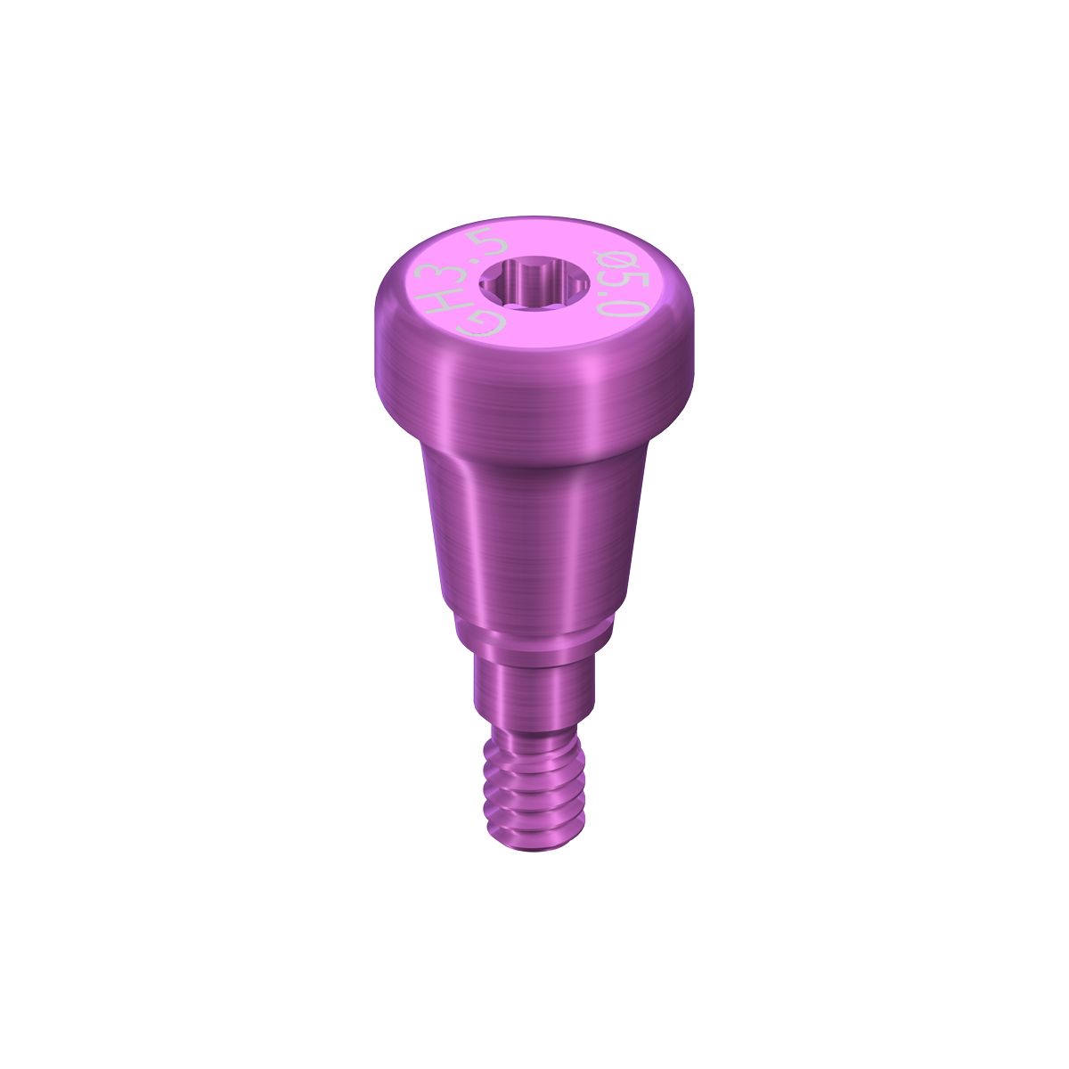RB/WB Healing Abutment, Crown, D 5mm, GH 3.5mm, AH 2mm, Ti