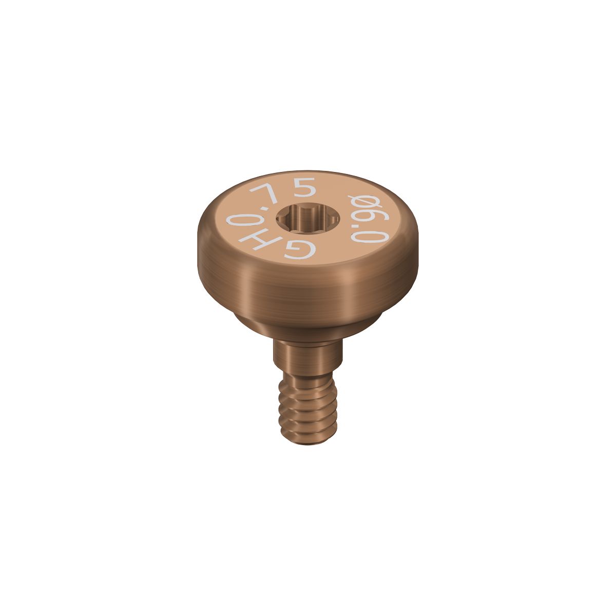 WB Healing Abutment, D 6mm, GH 0.75mm, AH 2mm, Ti