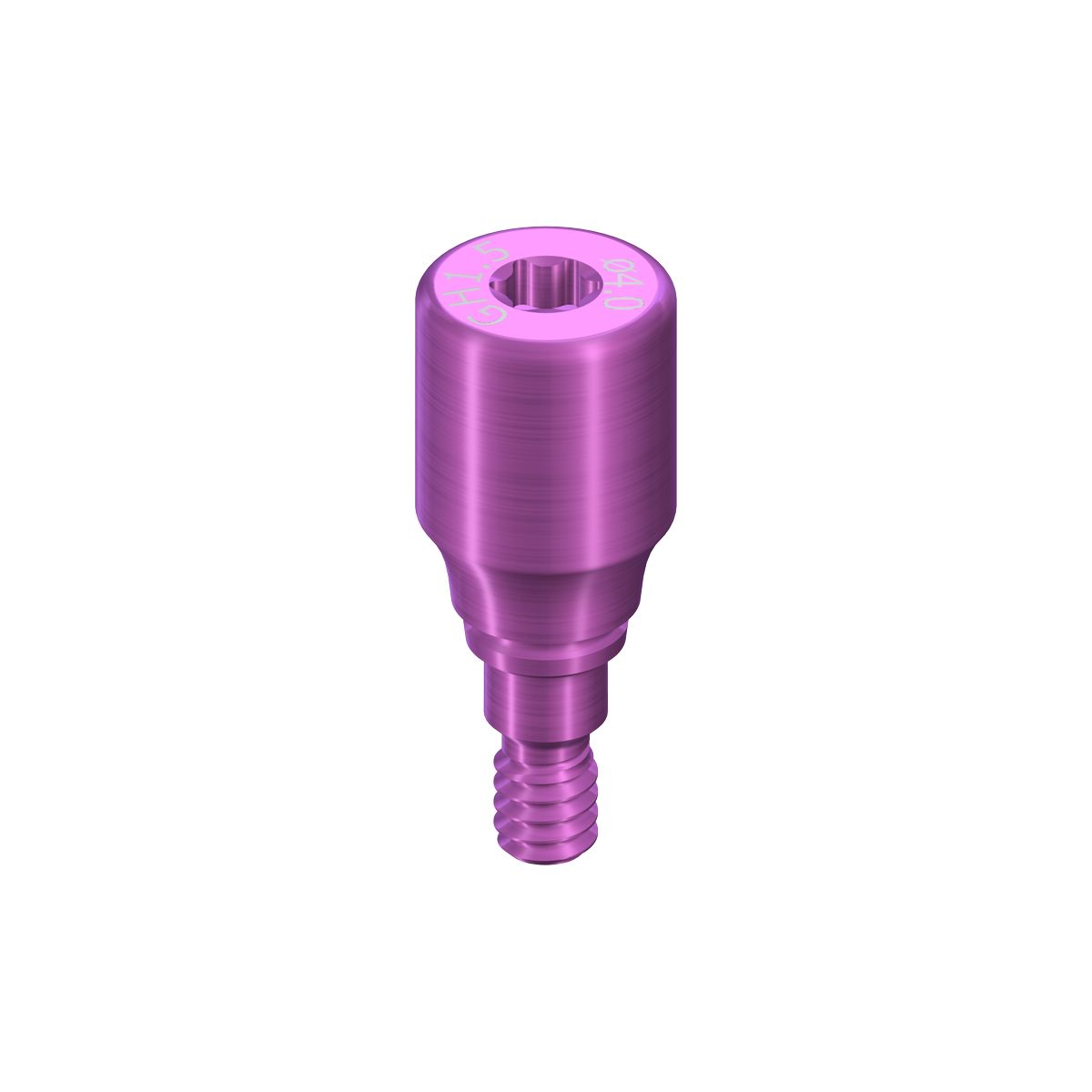 RB/WB Healing Abutment, Crown, D 4mm, GH 1.5mm, AH 4 mm, Ti