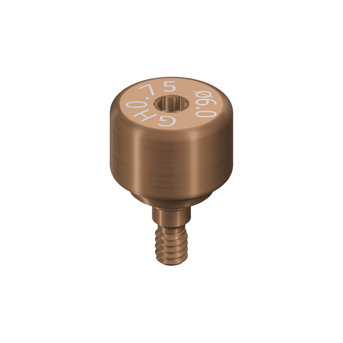 WB Healing Abutment, D 6mm, GH 0.75mm, AH 4mm, Ti