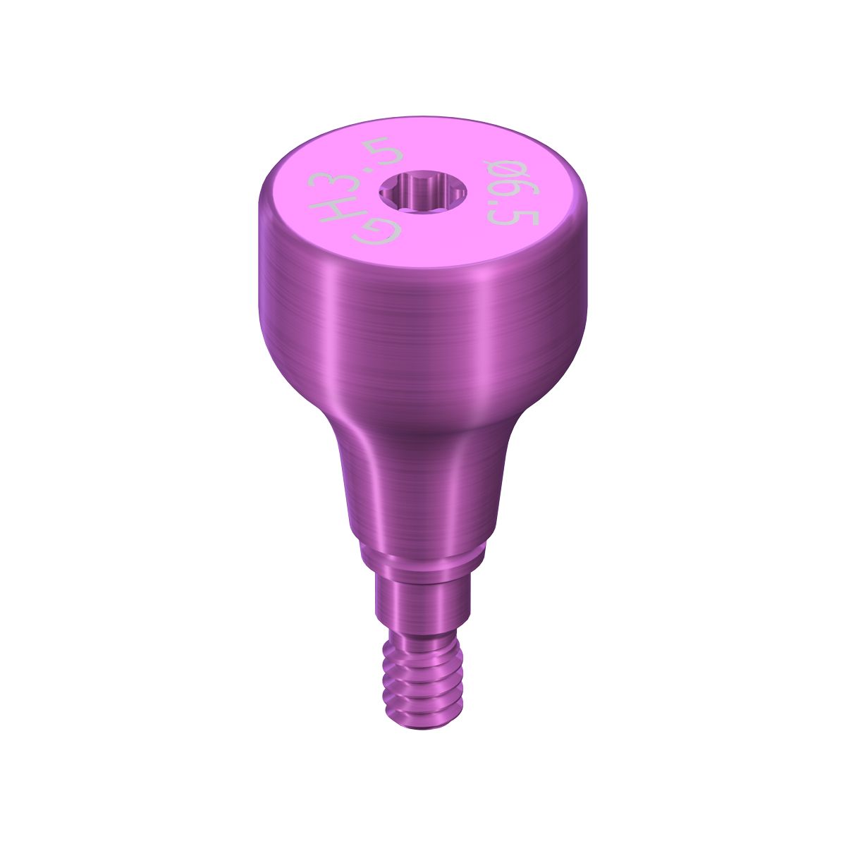RB/WB Healing Abutment, Crown, D 6.5mm, GH 3.5mm, AH 4mm, Ti