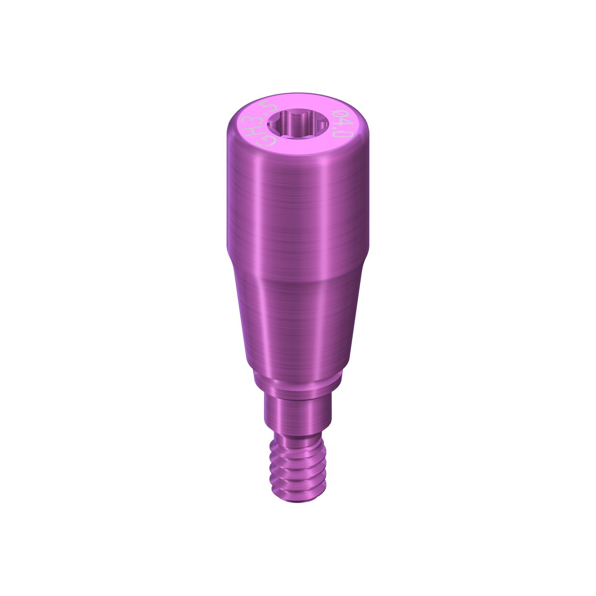 RB/WB Healing Abutment, Crown, D 4mm, GH 3.5mm, AH 4mm, Ti