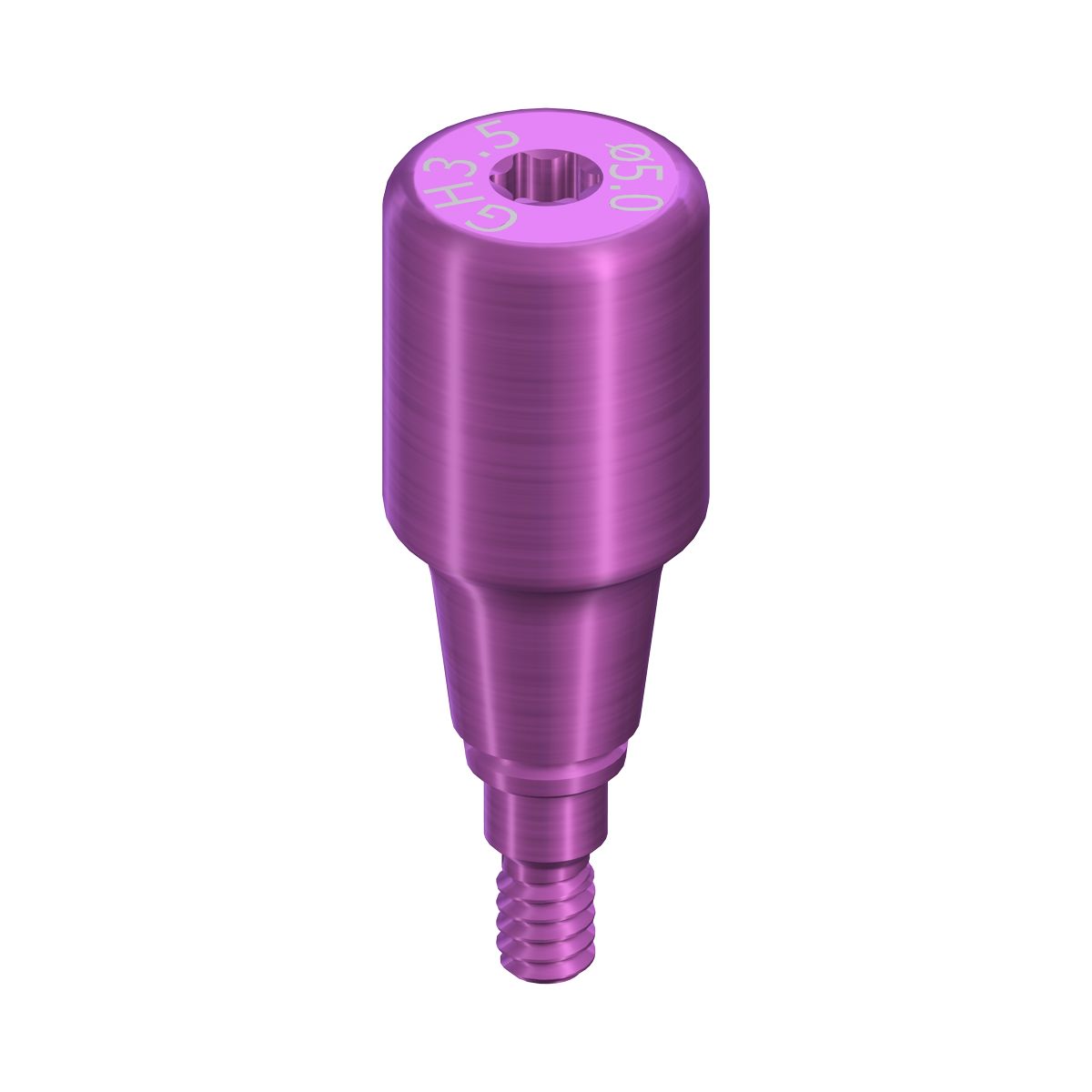 RB/WB Healing Abutment, Crown, D 5mm, GH 3,5mm, AH 6mm, Ti